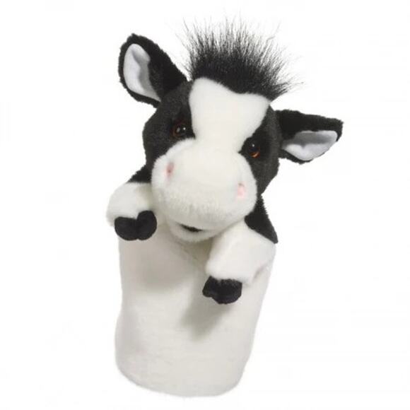Douglas Hand Puppet Cow Arabella Plush Stuffed Animal Pretend Cuddle Toys 11" - Picture 2 of 12